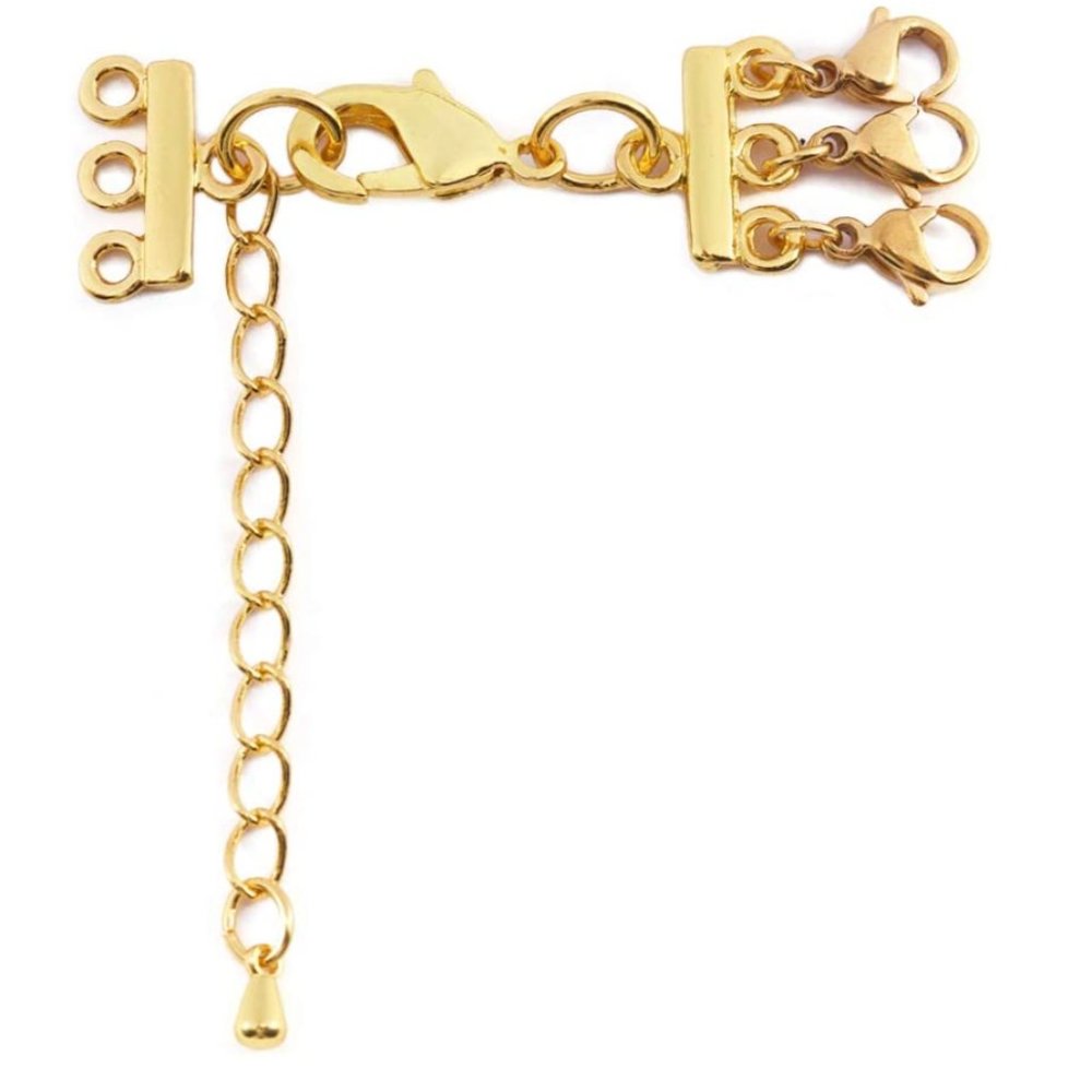 Layering necklace clasp with (3) clasps for layering (3) necklaces NEW